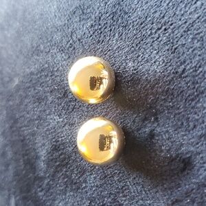 VINTAGE JOAN RIVERS Gold Tone Round CLIP ON Earrings
